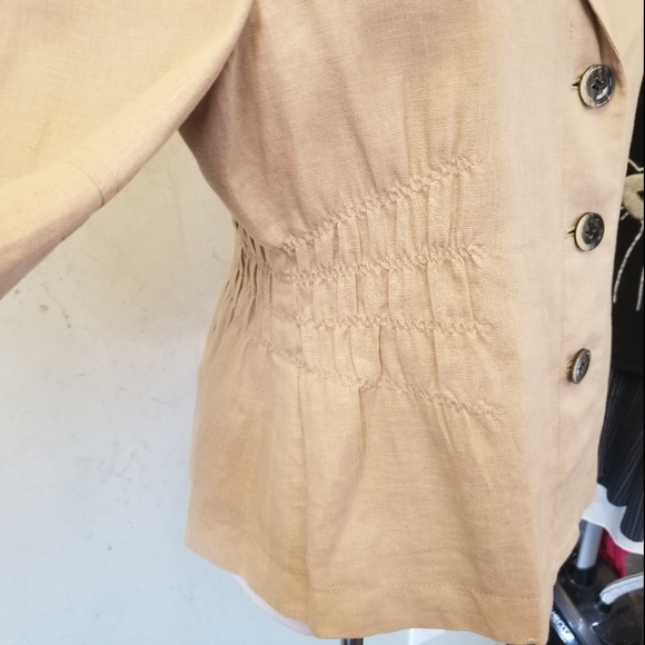 Kenneth Cole Reaction linen 3/4 sleeve blazer - Picture 2 of 5